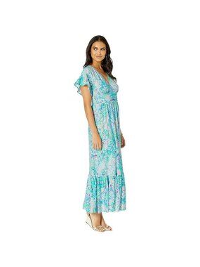 Lilly Pulitzer Jessi Midi Dress Amethyst Tint Craysea Women's Size Large
